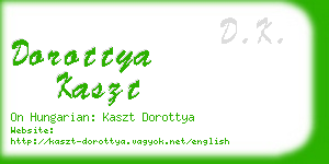 dorottya kaszt business card